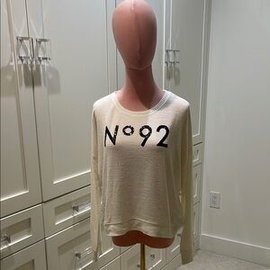 ABERCROMBIE Cream Sweater with Black Graphic